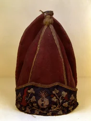 Gorra de granadero, otras filas, Regimiento Real de Irlanda, circa 1710