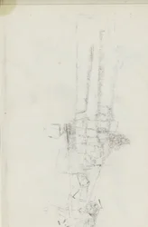 Abklatsch del dibujo de tiza en la hoja 25 verso
