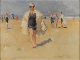 Dama en la Playa de Viareggio