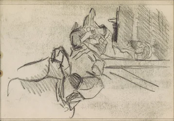 Hombre acostado, posiblemente durmiendo