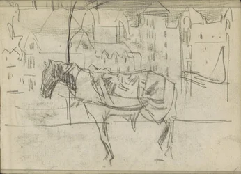 Paisaje urbano con caballo