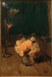 Bodegón con rosas