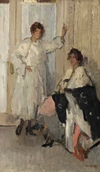 Los maniquíes Ippy y Gertie en Hirsch, Ámsterdam, c.1915-17