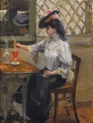 En el café