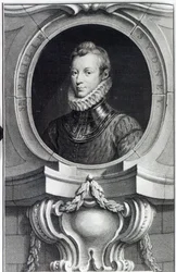 Sir Philip Sidney, grabado por Jacobus Houbraken, 1743