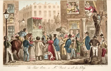 El Gran Actor, o Mr. Punch en todo su Esplendor, de The English Spy, pub. 1824