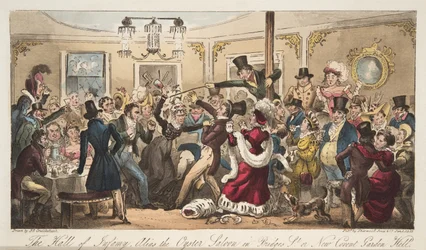 El salón de la infamia, alias Oyster Saloon en Brydges-Street, o el nuevo infierno de Covent Garden, de The English Spy, pub. 1824