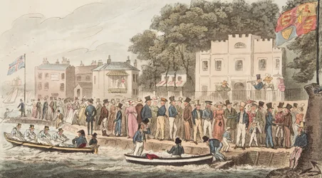 El paseo en Cowes, de The English Spy, pub. 1824