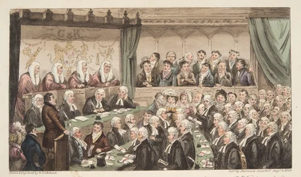 Westminster Hall, de The English Spy, pub. 1824