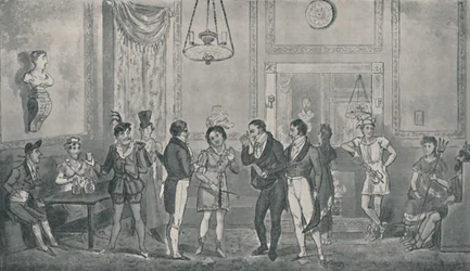 El Cuarto Verde en el Teatro Drury Lane, 1821