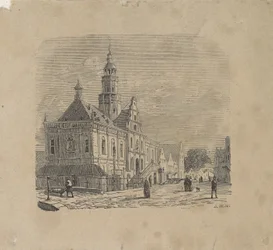 Vista del ayuntamiento de Bolsward