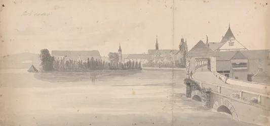 Pueblo en un lago