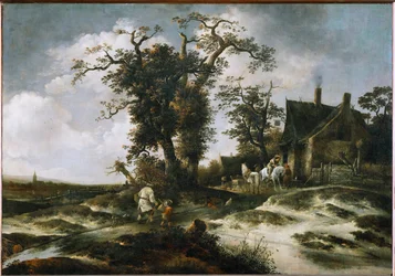 La posada en las dunas (óleo sobre lienzo)