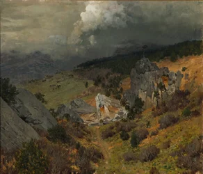 En las montañas de Crimea, 1886