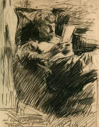 Retrato del artista y autor David Burliuk 1882-1967