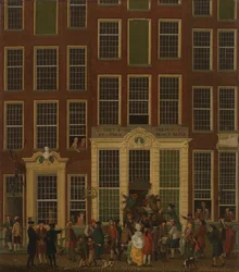 La librería y agencia de lotería de Jan de Groot en la Kalverstraat en Ámsterdam