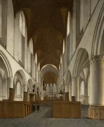 Interior de San Bavo, Haarlem, 1680