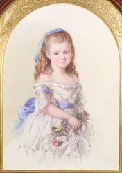 Retrato de Winifred Mary Bombass, de diez años, 1872