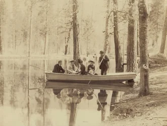 Escena en Stella Lake, estación de Wawona, 1880 (foto)