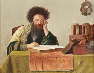 Un rabino leyendo el Talmud