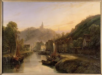 Vista del puerto de Dinan - por Isidore Dagnau, ca. 1830
