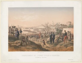 Desembarco del ejército turco en Yevpatoria bajo el mando de Omer Pasha, 1855