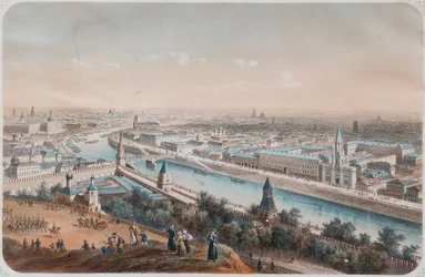 Vista panorámica de Moscú, 1820s