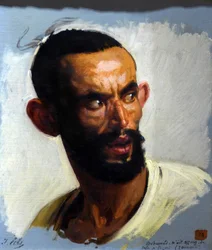 Cabeza de cabila, hacia 1860 (óleo sobre lienzo)