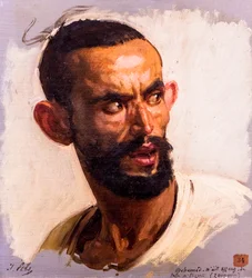 Cabeza cabila, hacia 1861 (óleo sobre lienzo)