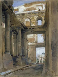 Ruinas del Palacio de las Tullerías, siglo XIX