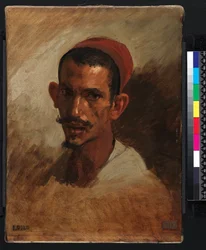Estudio para la cabeza de un joven árabe, 1860-1862