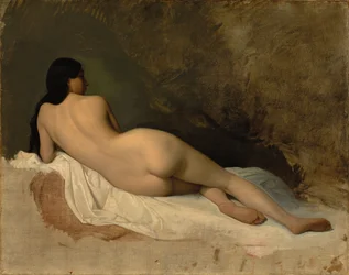 Estudio de un desnudo reclinado, c. 1841