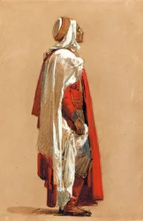 Estudio de un hombre con traje oriental
