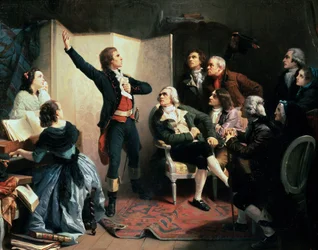 El poeta y compositor Claude Joseph Rouget de Lisle interpretando la Marsellesa, 24 de abril