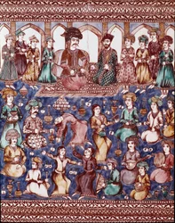 Arte islámico: músicos y bailarines de la corte de Nasser-al-Din