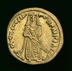Moneda islámica, 696/7 d.C.