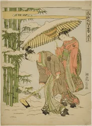 Moso (chino: Meng Zong), de la serie "Versiones japonesas de moda de los veinticuatro modelos de piedad filial (Furyu Yamato nijushiko)"