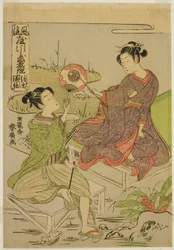 Shingen y Kenshin, de la serie "Espejos de guerreros en parodias de moda (Furyu yatsushi musha kagami)"