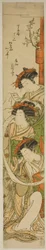 Las cortesanas Chozan del Chojiya, Hanaogi del Ogiya y Matsunoi del Matsubaya