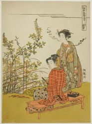 El Octavo Mes en el Templo Hagi, de la serie "Lugares Famosos de Edo en los Doce Meses"