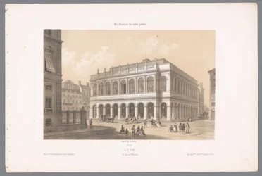 Vista de la Ópera de Lyon Lyon. Le Grand Theatre (título sobre objeto) Francia contemporánea (título de la serie) La France de nos jours (título de serie sobre objeto)