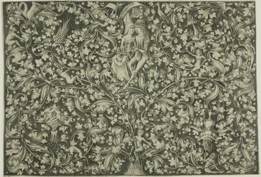 Panel ornamental con dos amantes