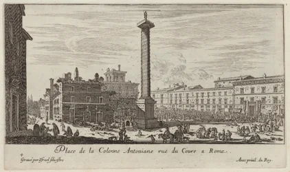 Plaza de la Columna Antoniana, calle del Cours en Roma