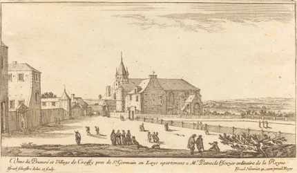 Vista del Priorato y el Pueblo de Croissy