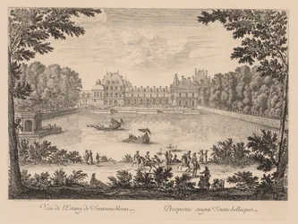 Vista del estanque de Fontainebleau