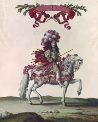 Felipe I (1640-1701) Duque de Orleans como el Rey de Persia, parte del Carrusel dado por Luis XIV (1638-1715) frente a las Tullerías, 5 de junio de 1662