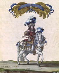 El Príncipe de Condé como el Emperador de Turquía, parte del Carrusel dado por Luis XIV (1638-1715) frente a las Tullerías, 5 de junio de 1662