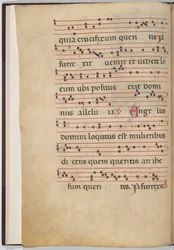 Hoja 1 de un Fragmento de Antifonario (verso)