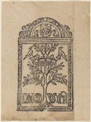 Árbol con Corona y Dos Pájaros