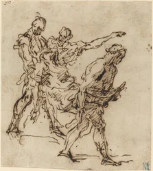 Figuras llevando un cuerpo